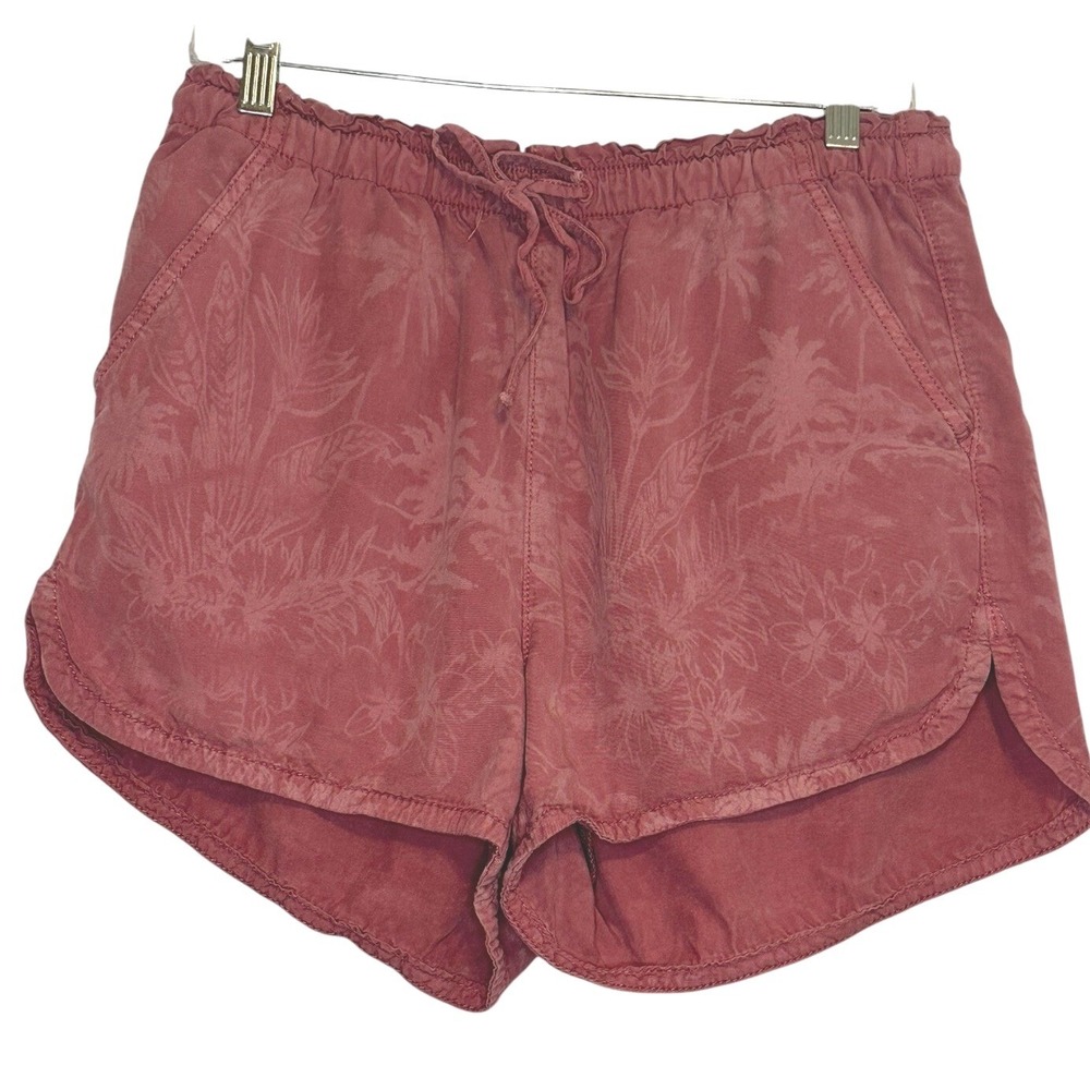 American‎ Eagle Shorts Drawstring Waist Casual Pink Floral Beach Vacation M